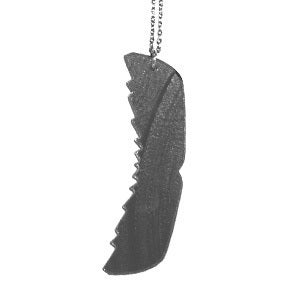 Image of BURT Moustache Necklace/Earrings made from a recycled vinyl record.