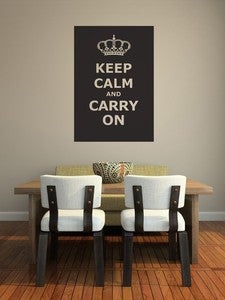 Image of Vinyl Wall Sticker Decal Art - Keep Calm and Carry On