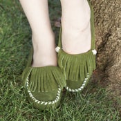 Image of Green Fringe Moccasin