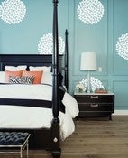 Image of Vinyl Wall Sticker Decal Art - Flowers "Wall Paper Look"