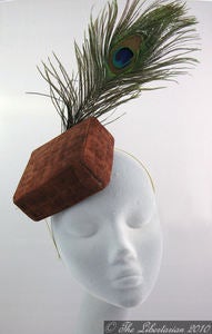 Image of Parisian Peacock Square Pill Box Hat