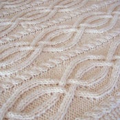 Image of Super Cozy Aran Cable Throw Blanket