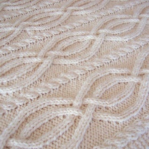 Image of Super Cozy Aran Cable Throw Blanket