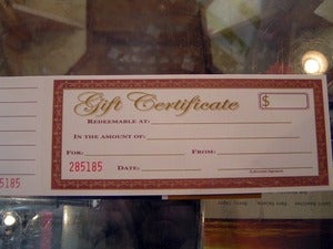 Image of $100.00 Gift Certificate