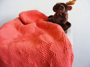 Image of Handknit starlight newborn / baby blanket