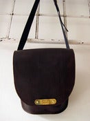 Image of Small Leather Satchel - Unique Leather - Brown