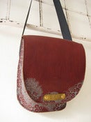 Image of Small Leather Satchel - Burgandy Leather