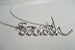 Image of sterling silver handwritten name necklace