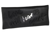 Image of Love Will Tear Us Apart Clutch (Black Leather)
