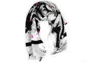 Image of Obliterated Kiss Silk Scarf