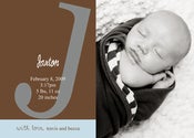 Image of Rocking Letter Boy Birth Announcement