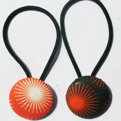 Image of hair elastics (pair) - spotted blooms