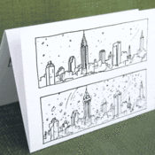 Image of NY Skyline Holiday / set of 8