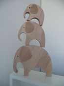 Image of SOLDES - Eléphant en bois Papou Grand modèle