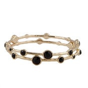Image of Bangle Bracelet Set-Black