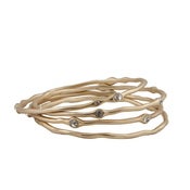 Image of Set of 4 Bangle Bracelets-Gold