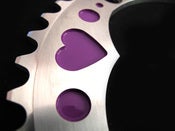 Image of Purple hearts - Silver chainring