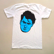Image of Charlie Sheen "Blue & Striped" White + FREE digital EP