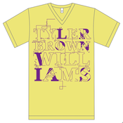 Image of Yellow and Purple V-neck