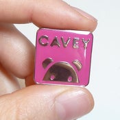 Image of Pink Enamel Cavey Badge