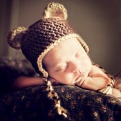 Image of Earflap Teddy Bear Beanie crochet pattern