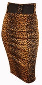 Image of Switchblade Stiletto Leopard High Waisted Skirt