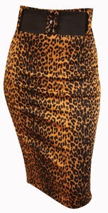 Image of Switchblade Stiletto Leopard High Waisted Skirt