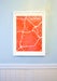 Image of Red Silk-Screen Printed Map of LA