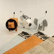 Image of Paper animals: LION ZEBRA ELEPHANT (Limited Edition) # 2