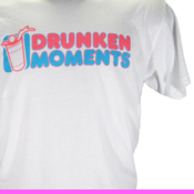 Image of WHITE DRUNKEN MOMENTS LOGO T