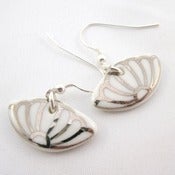 Image of Porcelain Fan Earrings by Angus and Celeste