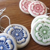 Image of ceramic earrings - blossom