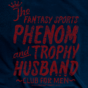 Image of TROPHY HUSBAND: red on navy