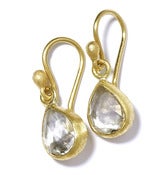 Image of Medium Alex Earring 22K gold & White Topaz