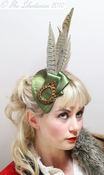 Image of Georgiana Green Fascinator with Pheasant feathers