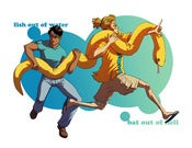 Image of "Yellow Snake" Print 