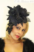 Image of Black Flower Fascinator 