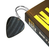 Image of Bookmarks made with recycled vinyl records.
