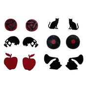 Image of Stud Earrings made from recycled vinyl records.