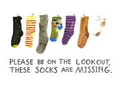 Image of missing socks print