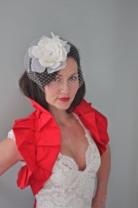 Image of Amelia - Red Shoulder Bridal Wrap