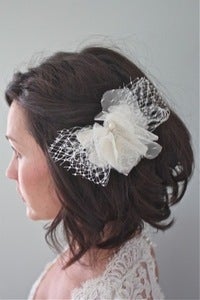 Image of Lottie - Vintage and Alencon Lace Bridal Headpiece