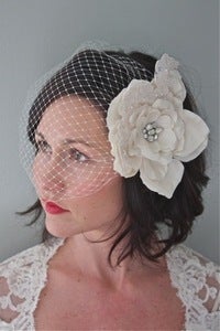 Image of Couture Birdcage Veil