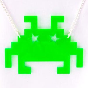 Image of Space Invader Necklace