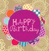 Image of Happy Birthday Flower Gift Card