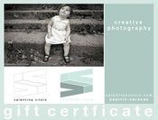 Image of Gift Certificate for ONE (1) Photo Session (only Seattle)