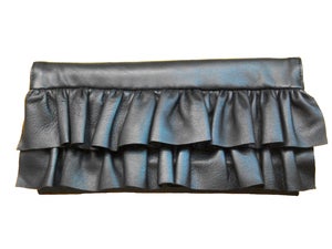 Image of Aix-en-Provence Clutch in Black Leather-SOLD OUT