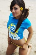 Image of Ladies Splatter Tee | Turquoise