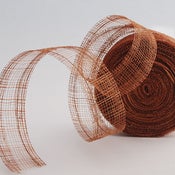 Image of Manila Mesh Ribbon/Amber, 1.5" wide, per 5 yards
