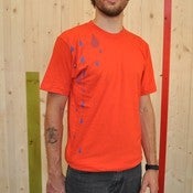 Image of Bright red Orange Rain T